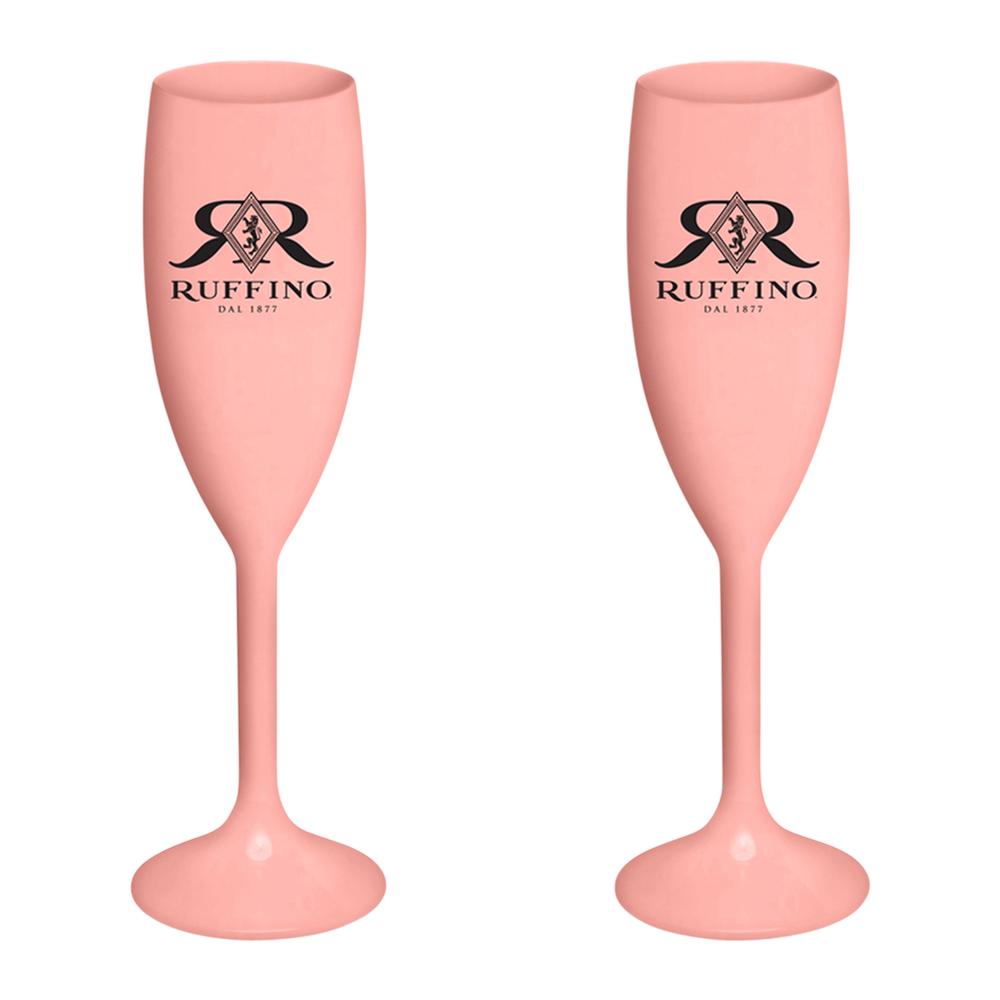 Logo Stainless Steel Champagne Flutes (14 Oz.), Drinkware & Barware