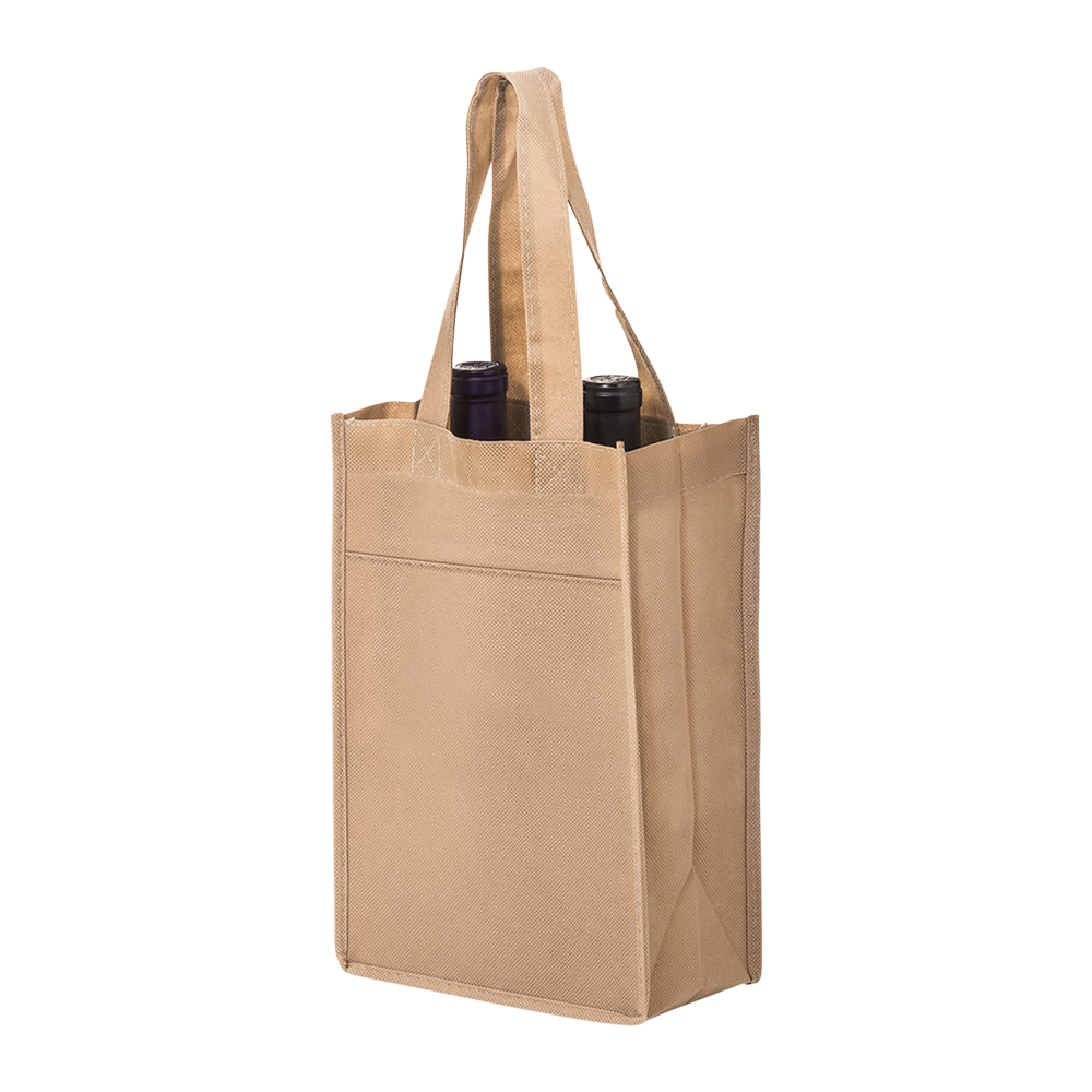 Wholesale -Bottle Non-Woven Tote - Wine-n-Gear