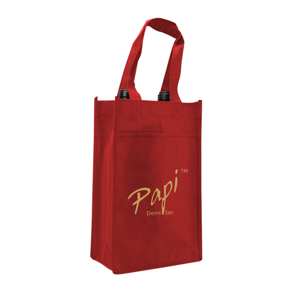 2 bottle wine tote bag