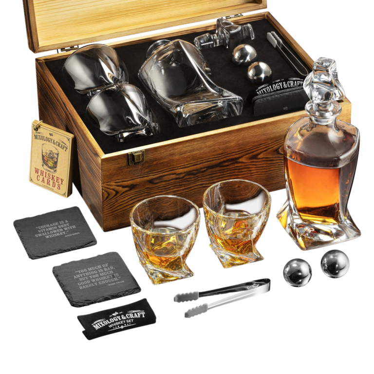 Wholesale Elegant Whiskey Decanter Set in Wooden Box WinenGear