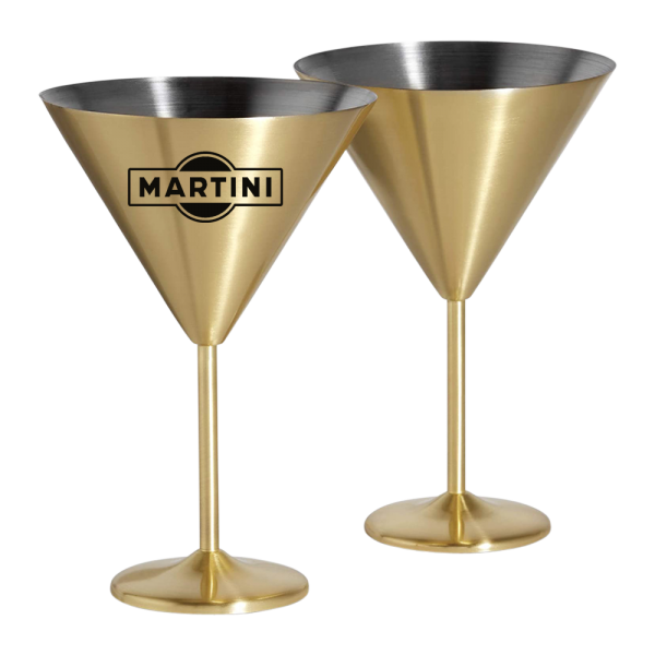 240ml Stainless Steel Martini Glasses