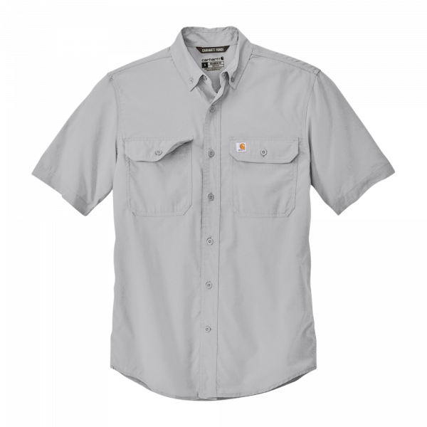 Custom Carhartt Force Solid Long Sleeve Shirt Dark Khaki