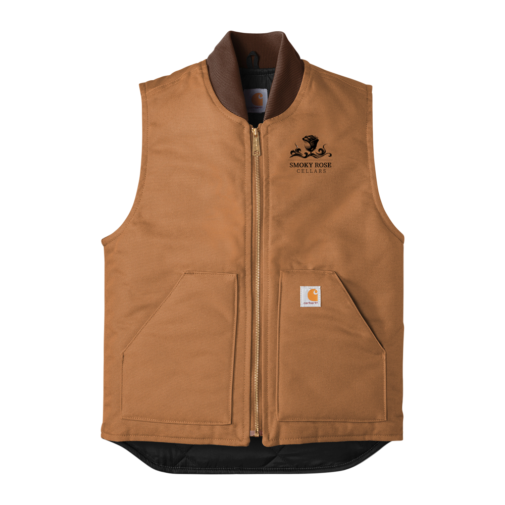 包装無料 CARHARTT DUCK VEST モスグリーン 企業ロゴ / L メンズ