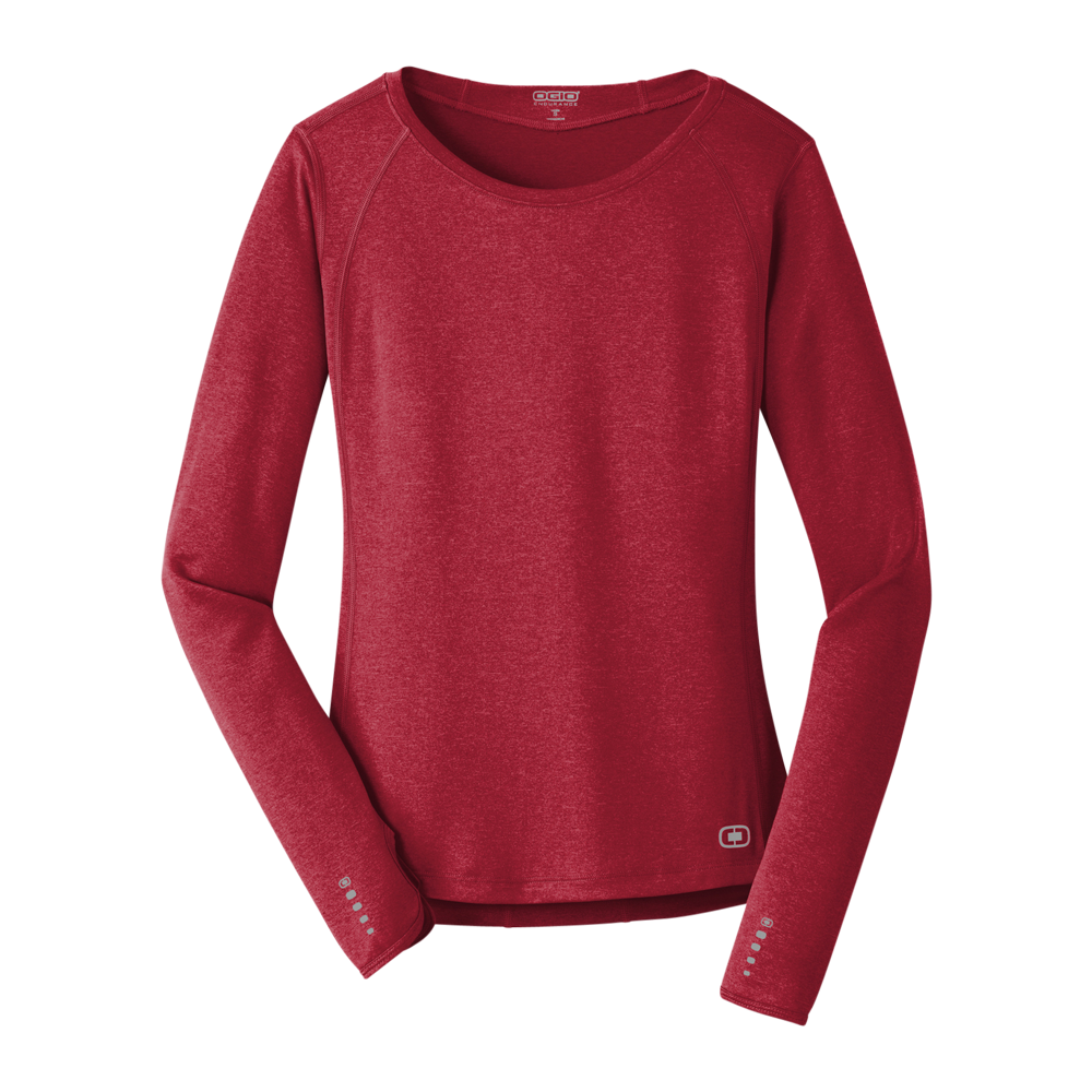 Wholesale OGIO Ladies Long Sleeve Pulse Crew - Wine-n-Gear