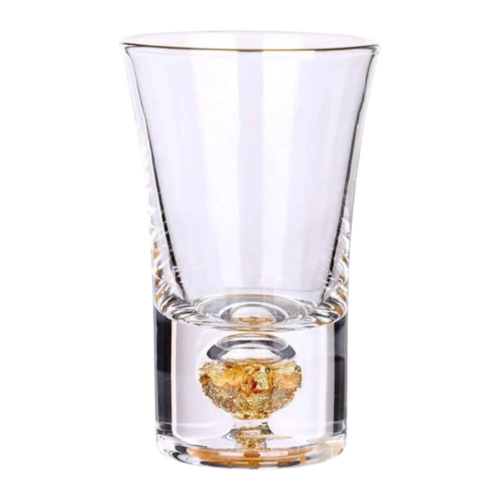 Wholesale Gold Rimmed Shot Glass 15oz Wine N Gear 6320