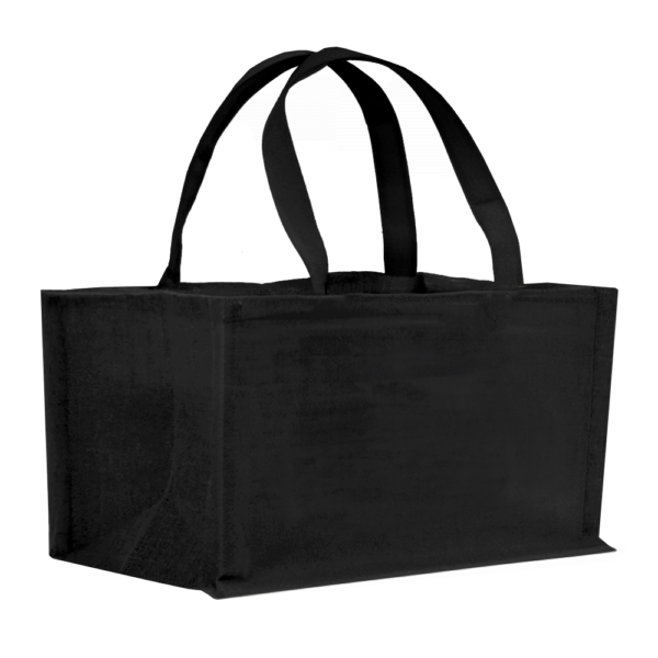 2-Bottle Horizontal Heavy Cotton Canvas Tote