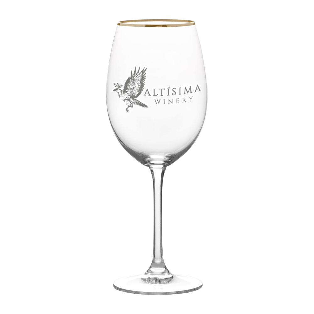 Wholesale Gold Rimmed White Wine Glass 16 5oz Wine N Gear