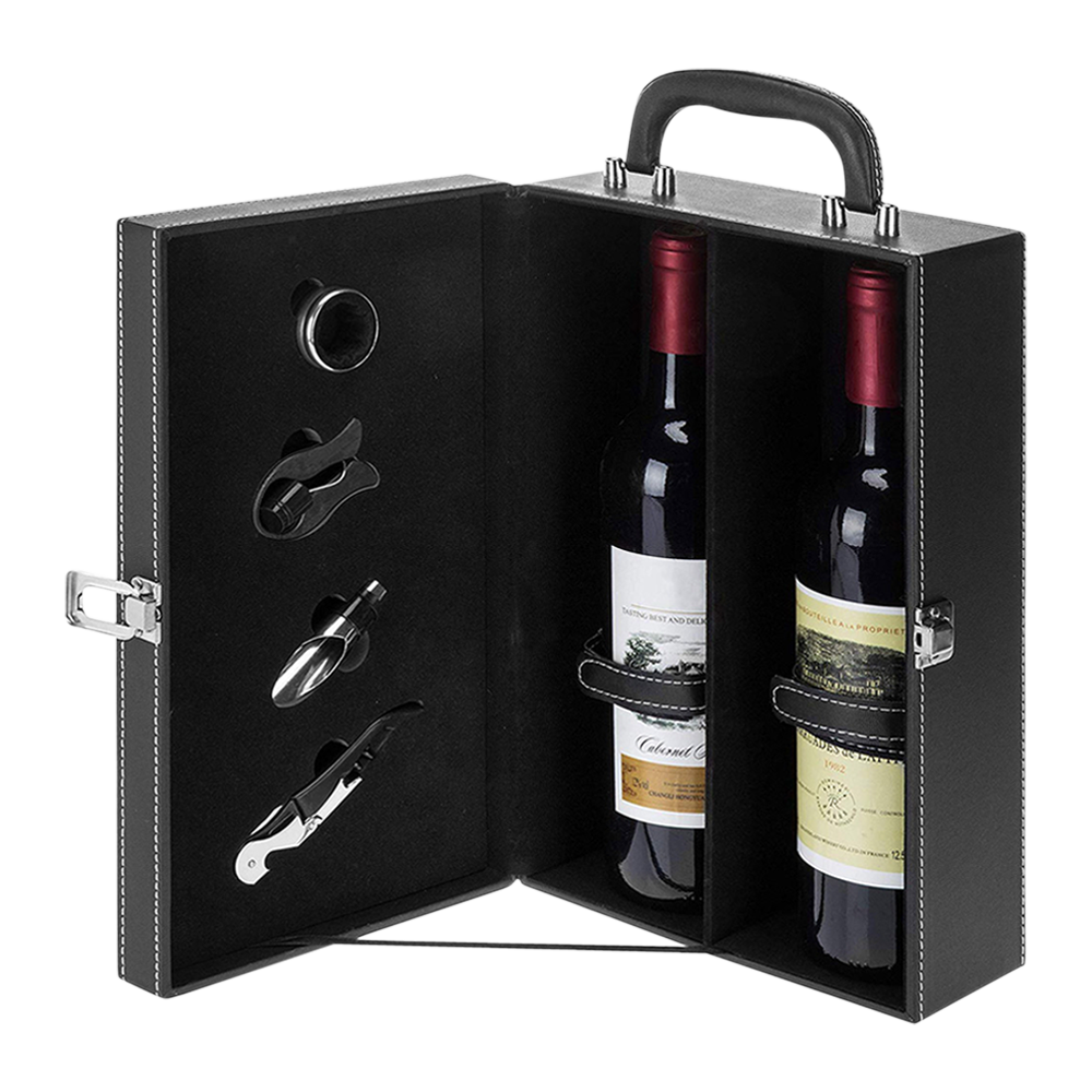 Wholesale 2-Bottle Wine Suitcase - Wine-n-Gear