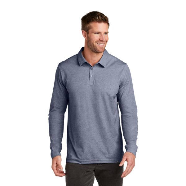 TravisMathew Oceanside Heather Long Sleeve Polo