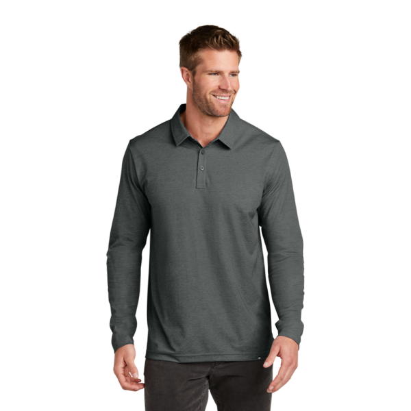 TravisMathew Oceanside Heather Long Sleeve Polo