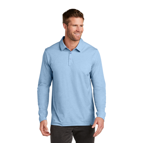 TravisMathew Oceanside Heather Long Sleeve Polo