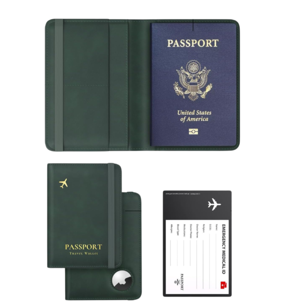 Passport Holder with AirTag Slot