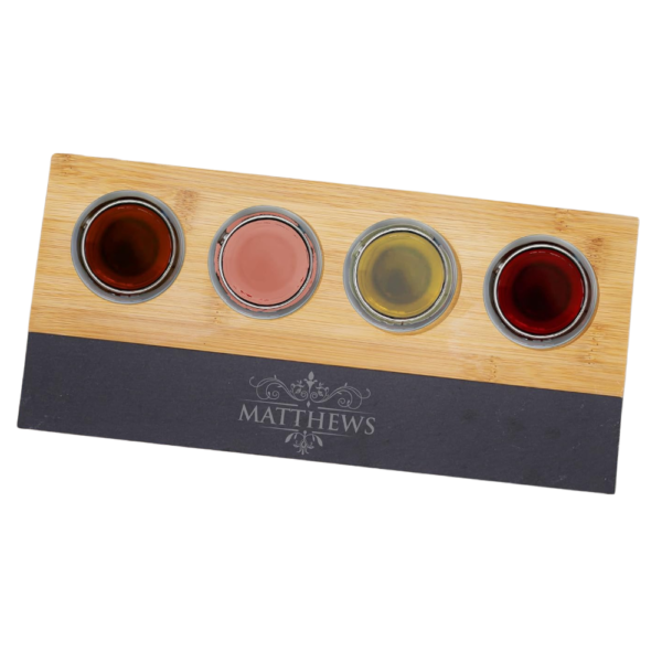 Wine Tasting Flight Set with Chalkboard