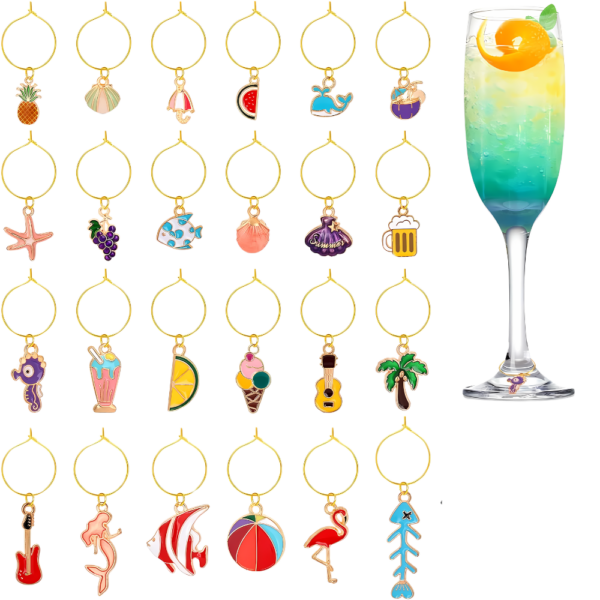 Enamel Wine Charms