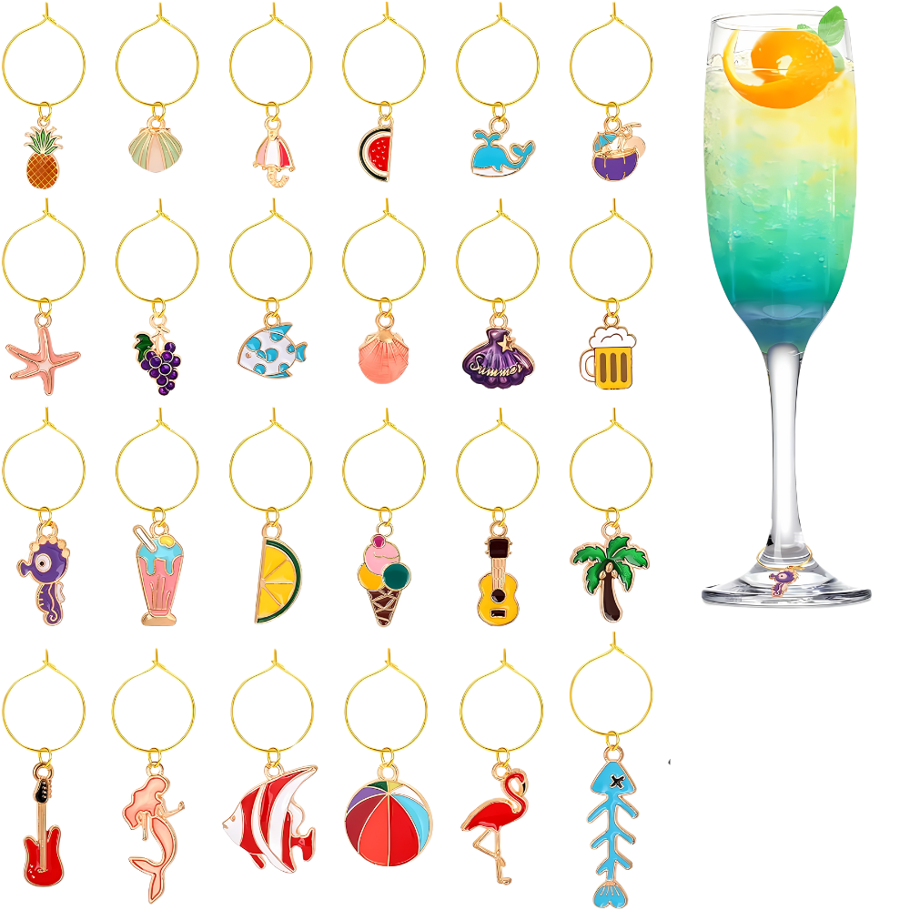 Wholesale Enamel Wine Charms - Wine-n-Gear