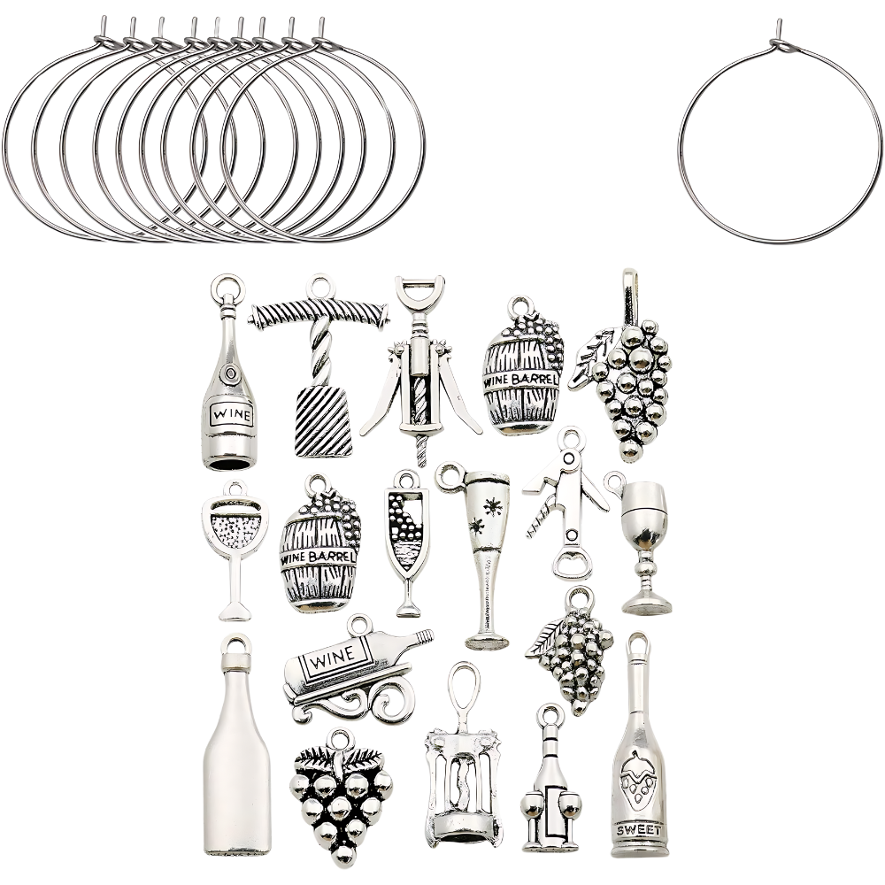 Wholesale Metal Wine Charms - Wine-n-Gear