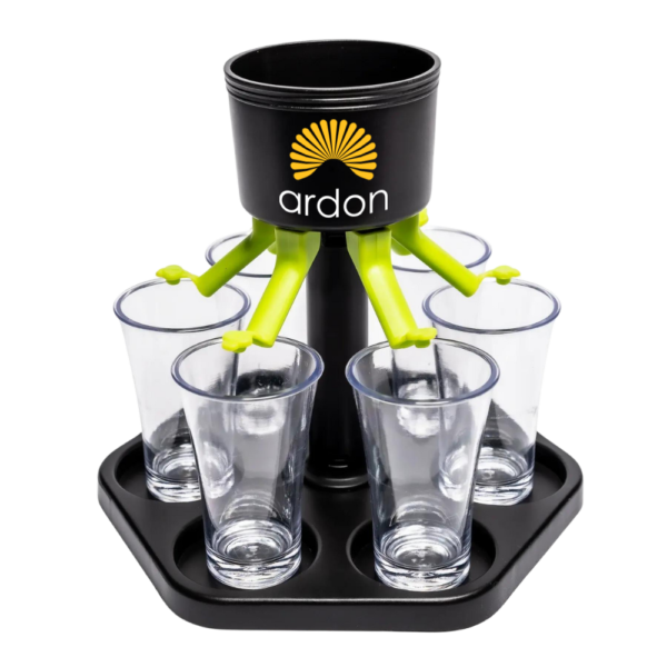 6 Glass Shot Dispenser with Tray