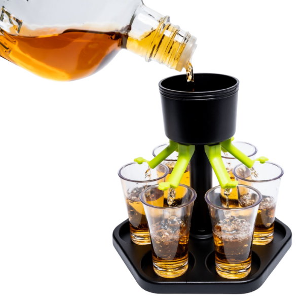 6 Glass Shot Dispenser with Tray