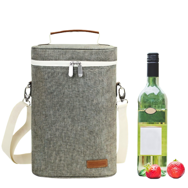 2-Bottle Insulated Wine Tote Carrier