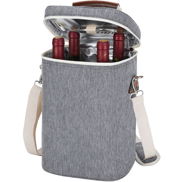 4-Bottle Insulated Wine Tote Carrier