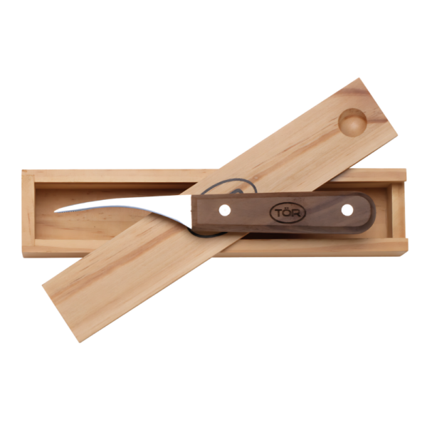 Shrimp Peeler and Deveiner Knife with Naturalwood Gift Box