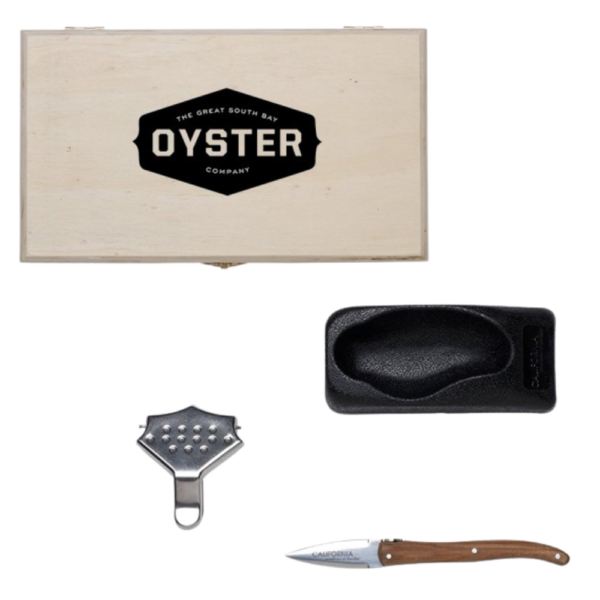 Oyster Knife & Shucker Tool Set in Pinewood Gift Box