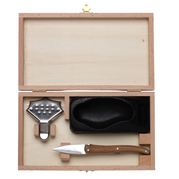 Oyster Knife & Shucker Tool Set in Pinewood Gift Box