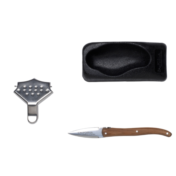 Oyster Knife & Shucker Tool Set in Pinewood Gift Box