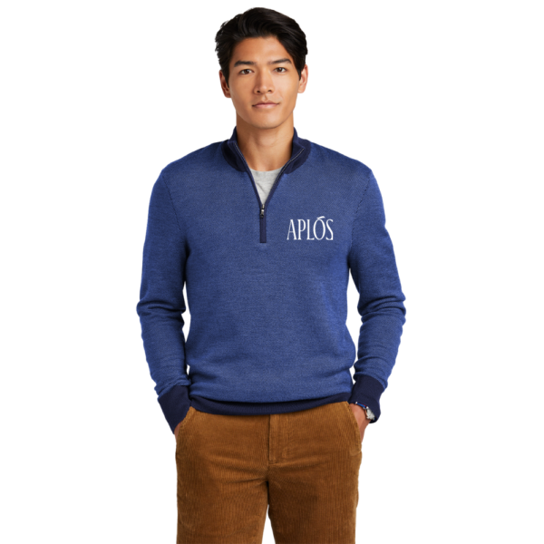 Brooks Brothers ® Washable Merino Birdseye 1/4-Zip Sweater