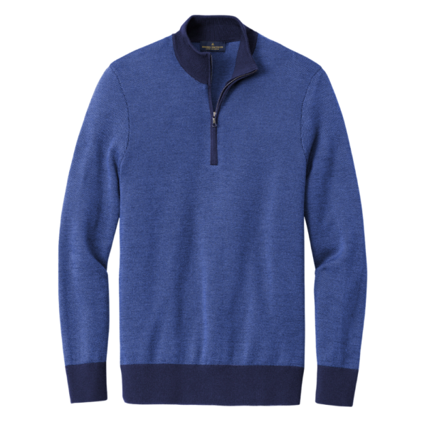 Brooks Brothers ® Washable Merino Birdseye 1/4-Zip Sweater