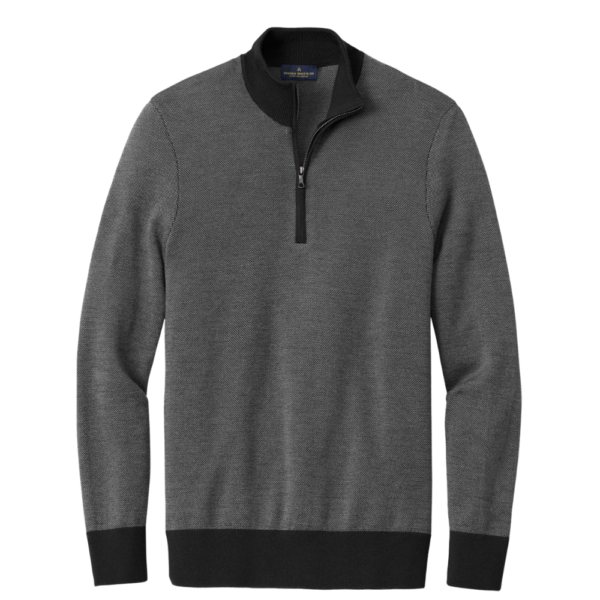 Brooks Brothers ® Washable Merino Birdseye 1/4-Zip Sweater