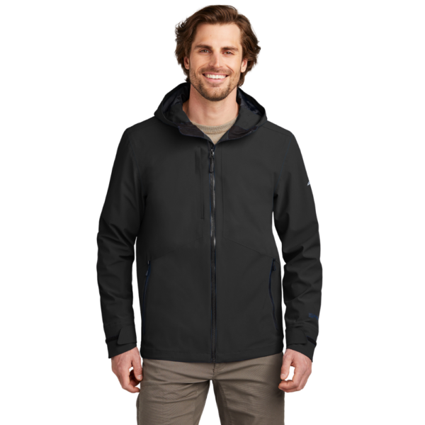 Conquer the elements with wine-n-gear's wholesale Eddie Bauer® WeatherEdge® Plus Jacket. This fully seam-sealed, waterproof, and breathable 10K/10K stretch fabric jacket features WeatherEdge Plus and StormRepel® DWR technology for ultimate protection. With an adjustable hood, waterproof zippered pockets, adjustable cuffs, and a decoration access pocket, this jacket offers both functionality and convenience. The interior storm flap, adjustable drawcord hem, and contrast logo complete the design. Made of 92/8 poly/spandex with 100% polyester lining, it's perfect for customizing with your branding when ordering wholesale from wine-n-gear.