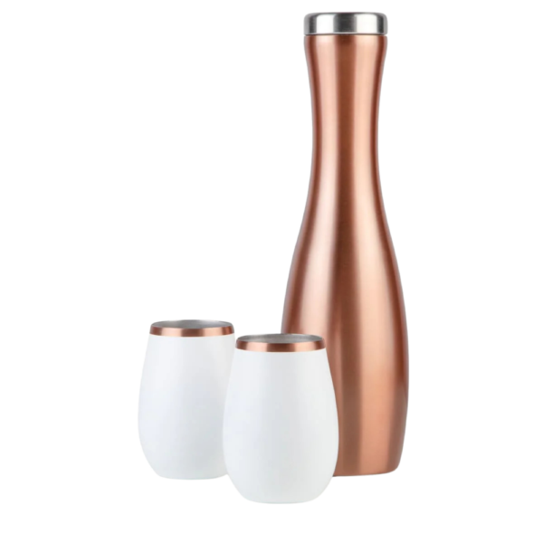 Insulated Carafe and Wine Tumbler Set