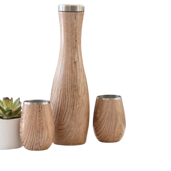 Insulated Carafe and Wine Tumbler Set