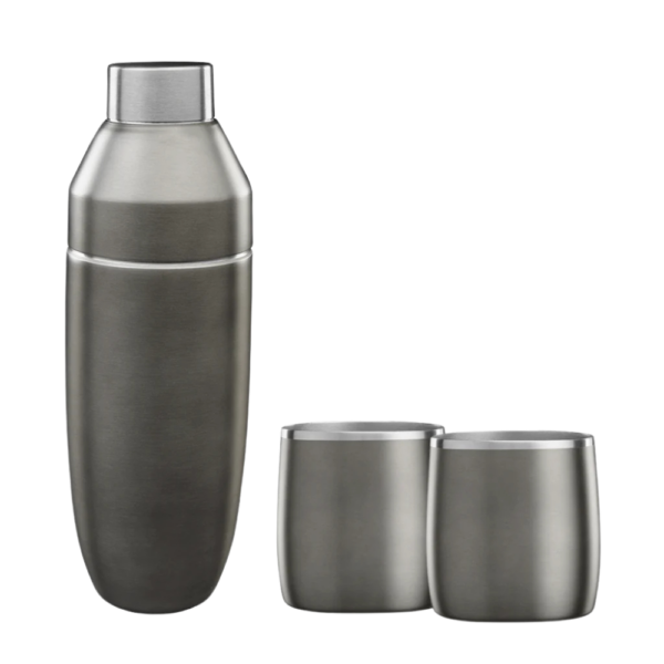 Insulated Cocktail Shaker and Rocks Barware Set