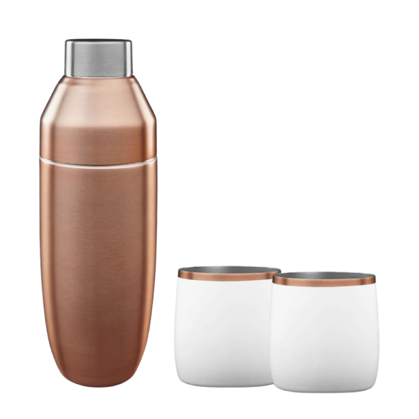 Insulated Cocktail Shaker and Rocks Barware Set