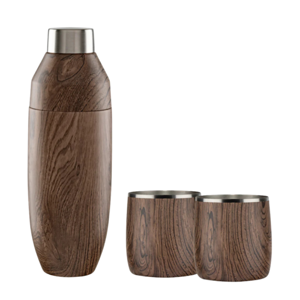 Insulated Cocktail Shaker and Rocks Barware Set