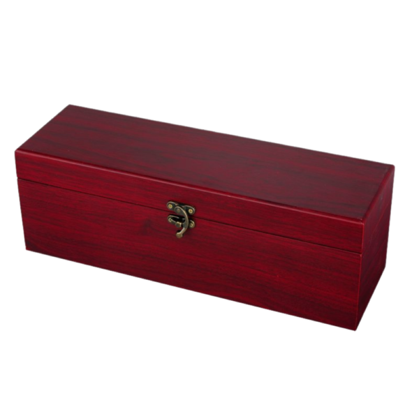 1-Bottle Red Wooden Wine Gift Box