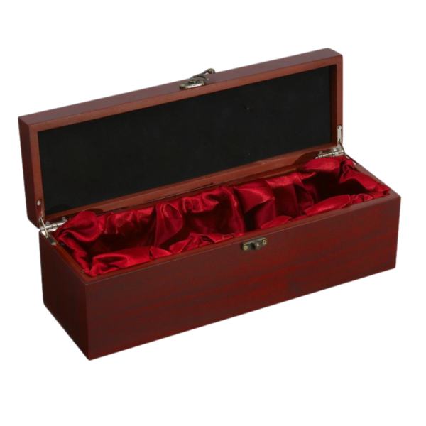 1-Bottle Red Wooden Wine Gift Box