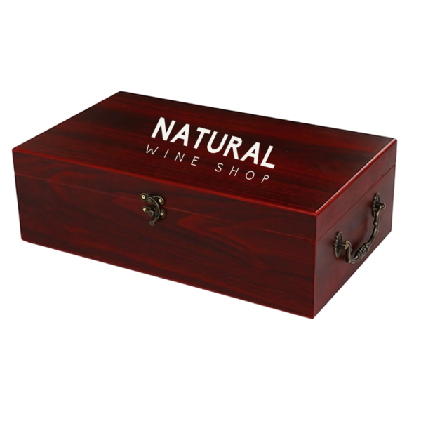 2-Bottle Red Wooden Wine Gift Box