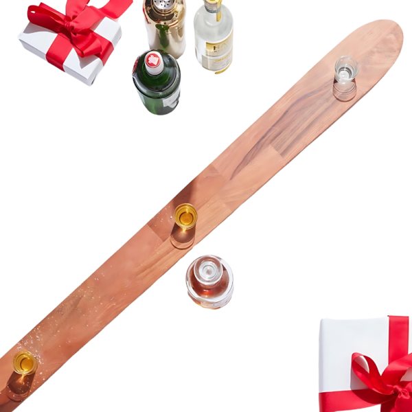 Wooden Shot Ski Flight Tray