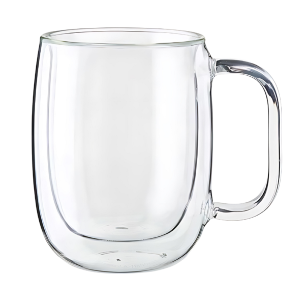 12oz. Glass Double Wall Coffee Mug