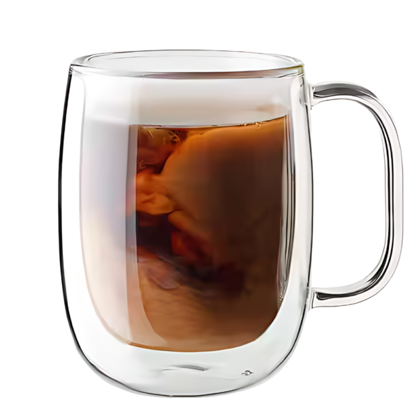 12oz. Glass Double Wall Coffee Mug